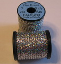 UNI Flat braid 7 yds 8 ply sm hot silver